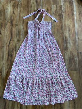 Floral Halter Maxi Dress